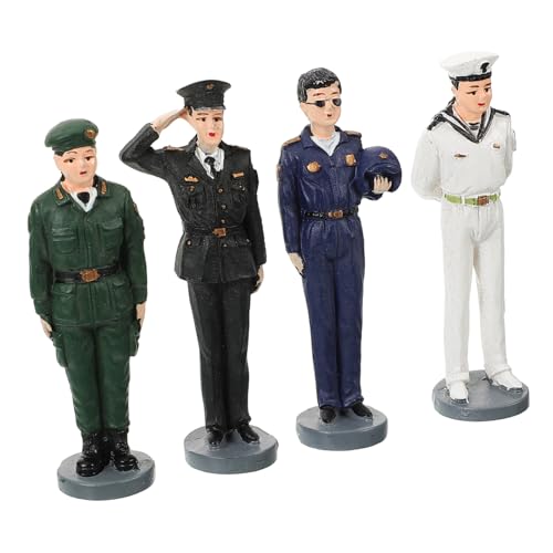 Artibetter 4Er Set Zugfiguren Personenmodelle Kleine Figuren Bausätze Material Miniaturszene Minis Minisoldaten Spielset Minisoldaten Klassische Minisoldaten Figuren Spielzeugsoldaten Harz von Artibetter