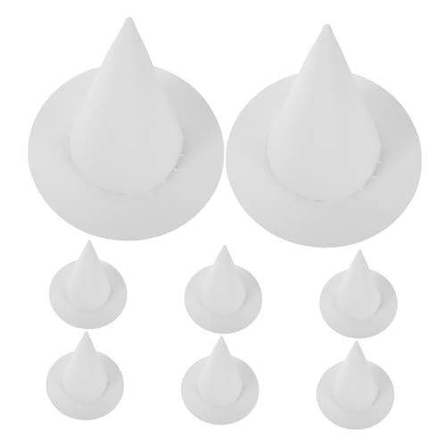 Artibetter 8 Stück Teiliges Diy Hexenhut aus Robustem Weißem Papier für Bemalen und Gestalten Vielseitiges Halloween Kostümzubehör für Party Basteln und Kreative Familienaktivitäten von Artibetter