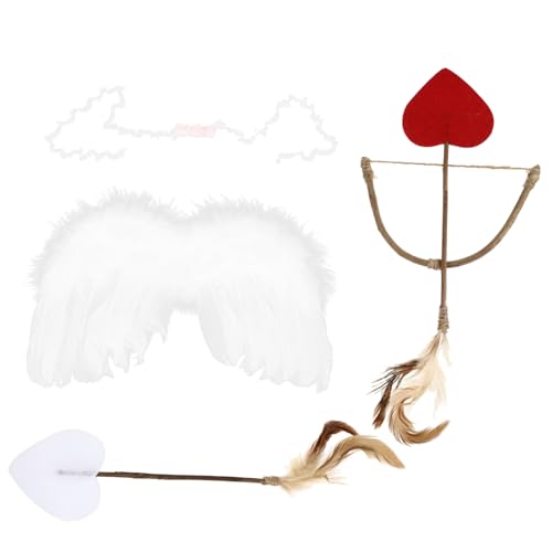 Artibetter Engelsflügel mit Teilig Babyfotografie Accessoires Neugeborenen Kostüm Haarschmuck Party Deko für Junge Mädchen und Fotoshootings von Artibetter