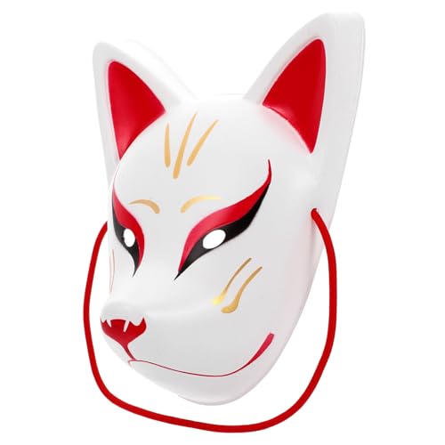Artibetter Japanische Kitsune Maske für Halloween Kostüme, gruselige Fuchs Cosplay Maske für Maskenbälle, weiße Katzenmaske, PVC, Mehrfarbig, 22 x 17,2 x 8,5 cm Artibetter Japanische Kitsune Maske für Halloween Kostüme, gruselige Fuchs Cosplay Maske für Maskenbälle, weiße Katzenmaske, PVC, Mehrfarbig, 22 x 17,2 x 8,5 cm von Artibetter