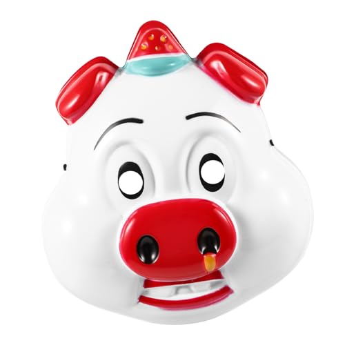 Artibetter Maske Cosplay vor, Spiel zu Schwein Halloween LED Kindertier Kaninchen Kostüm Karikatur Plastik Weiß von Artibetter