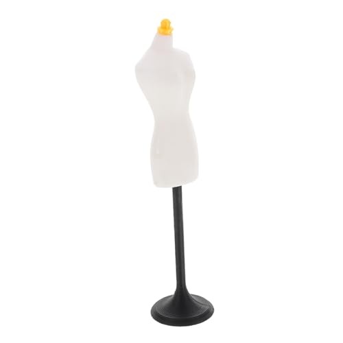 Artibetter Mini Puppenständer Weiß mit Stabilem Sockel Robuster Puppenkleiderhalter für Puppenkleidung Vielseitiger Puppenkleiderständer für Kinderkleidungsdesign und Schmuckdisplay von Artibetter