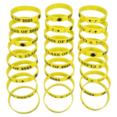 Artibetter Silikonarmband Zum Abschluss Der Klasse 2025: Abschlussarmbänder Als Partygeschenk Für Schüler Und Lehrer Im Jahr 2025 24 Stück (Stil 2) von Artibetter