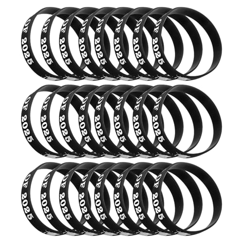 Artibetter Silikonarmband Zum Abschluss Der Klasse 2025: Abschlussarmbänder Für Partygeschenke 2025 Für Schüler Und Lehrer 24 Stück (Stil 3) von Artibetter