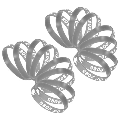 Artibetter Silikonarmband Zum Abschluss Der Klasse 2025: Abschlussarmbänder Für Partygeschenke 2025 Für Schüler Und Lehrer 24 Stück (Stil 6) von Artibetter