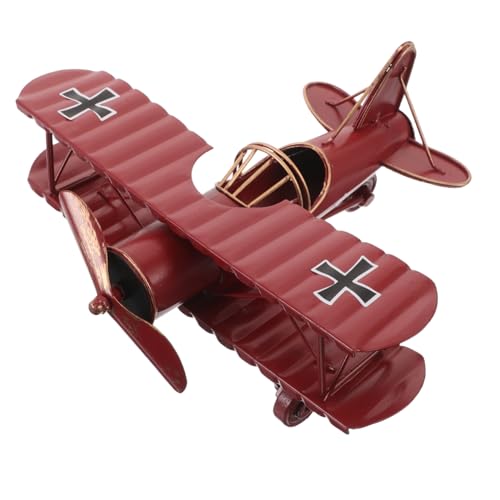 Artibetter Vintage Eisen Flugzeugmodell Retro mit Detaillierter Handarbeit Robustes Metall Flugzeug Ornament für Wohn und Arbeitszimmer Dekoratives Sammlerstück für Luftfahrtfans von Artibetter