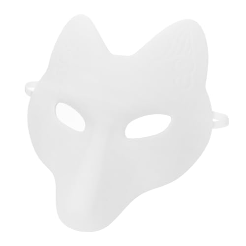 Artibetter Weiße Fuchsmaske PU Diy für Halloween Karneval und Maskerade Leichte und Anpassbare Party für Kreative Kostüme und Besondere Anlässe von Artibetter