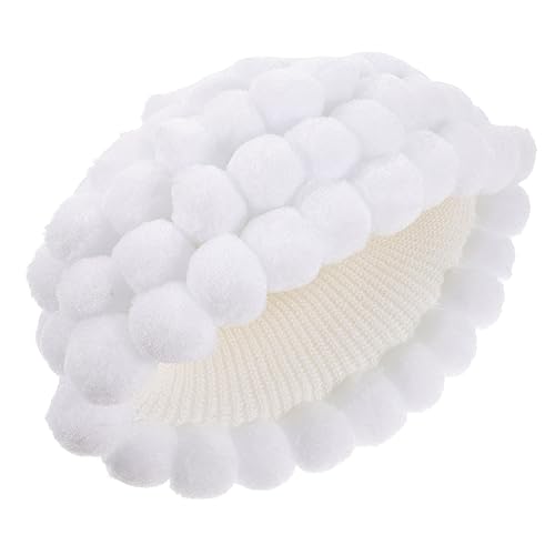 Artibetter Wollmütze Kreative Großmutter Kostüm Haube Weiche Atmungsaktive Neugeborenen Fotoaccessoire Unisex Weiß von Artibetter