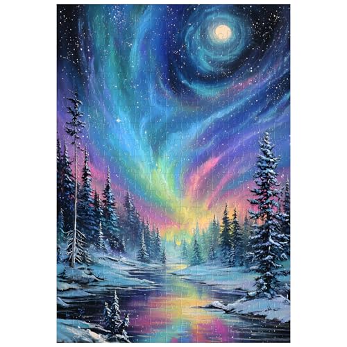 Tolles Puzzle für Erwachsene, 300 Teile, Aurora, Mond, Wald, Puzzles für Erwachsene, Spielzeug, Geschenk, Familiendekoration, Kinderpuzzle von Artinhand