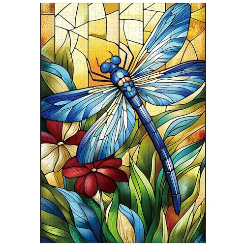 Tolles Puzzle für Erwachsene, 300 Teile, Buntglas-Libellen-Puzzles für Erwachsene, Spielzeug, Geschenk, Familiendekoration, Kinderpuzzles von Artinhand