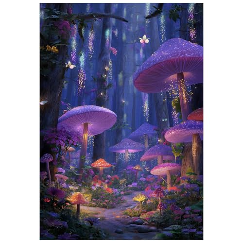 Tolles Puzzle für Erwachsene, 300 Teile, Fantasie-Pilzwald-Puzzles für Erwachsene, Spielzeug, Geschenk, Familiendekoration, Kinderpuzzle von Artinhand