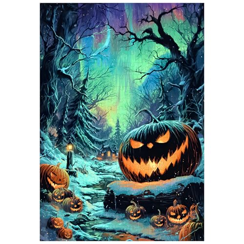 Tolles Puzzle für Erwachsene, 300 Teile, Halloween-Kürbisse, Waldpuzzles für Erwachsene, Spielzeug, Geschenk, Familiendekoration, Kinderpuzzle von Artinhand