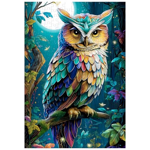 Tolles Puzzle für Erwachsene, 300 Teile, bunt, mystische Eulen-Puzzles für Erwachsene, Spielzeug, Geschenk, Familiendekoration, Kinderpuzzle von Artinhand