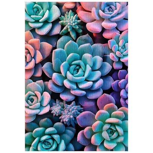 Tolles Puzzle für Erwachsene, 300 Teile, bunte Sukkulenten, Puzzles für Erwachsene, Spielzeug, Geschenk, Familiendekoration, Kinderpuzzle von Artinhand