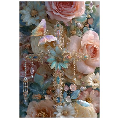 Tolles Puzzle für Erwachsene, 300 Teile, elegantes Kreuzblumen-Puzzles für Erwachsene, Spielzeug, Geschenk, Familiendekoration, Kinderpuzzle von Artinhand