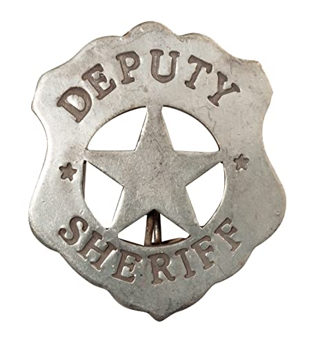 Artisan Owl Deputy Sheriff Old West Replik Abzeichen - Premium Die-Struck Kupfer mit Silberbeschichtung - Sichere Pin-Back-Befestigung für Western-Kostüm-Accessoires Artisan Owl Deputy Sheriff Old West Replik Abzeichen - Premium Die-Struck Kupfer mit Silberbeschichtung - Sichere Pin-Back-Befestigung für Western-Kostüm-Accessoires von Artisan Owl