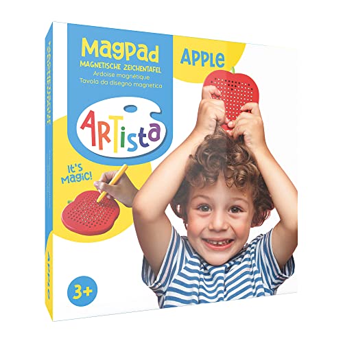 Artista 9315142 Magnet Zeichentafel Apfel, magnetisches Zeichenbrett, Zaubertafel für Kinder ab 3 Jahren, Rot von Artista