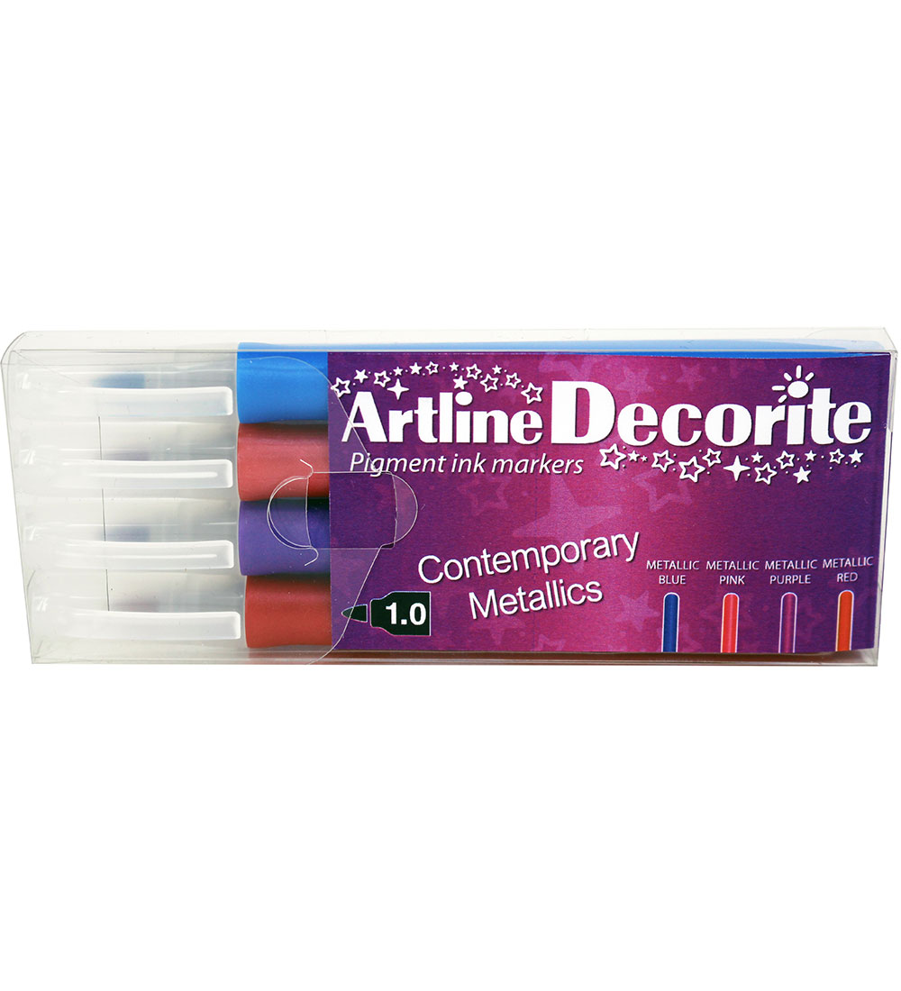 Artline Filzstifte - Decorite Brush - 4 st. - Contemporary Metal - Artline - One Size - Filzstifte Artline Filzstifte - Decorite Brush - 4 st. - Contemporary Metal - Artline - One Size - Filzstifte von Artline