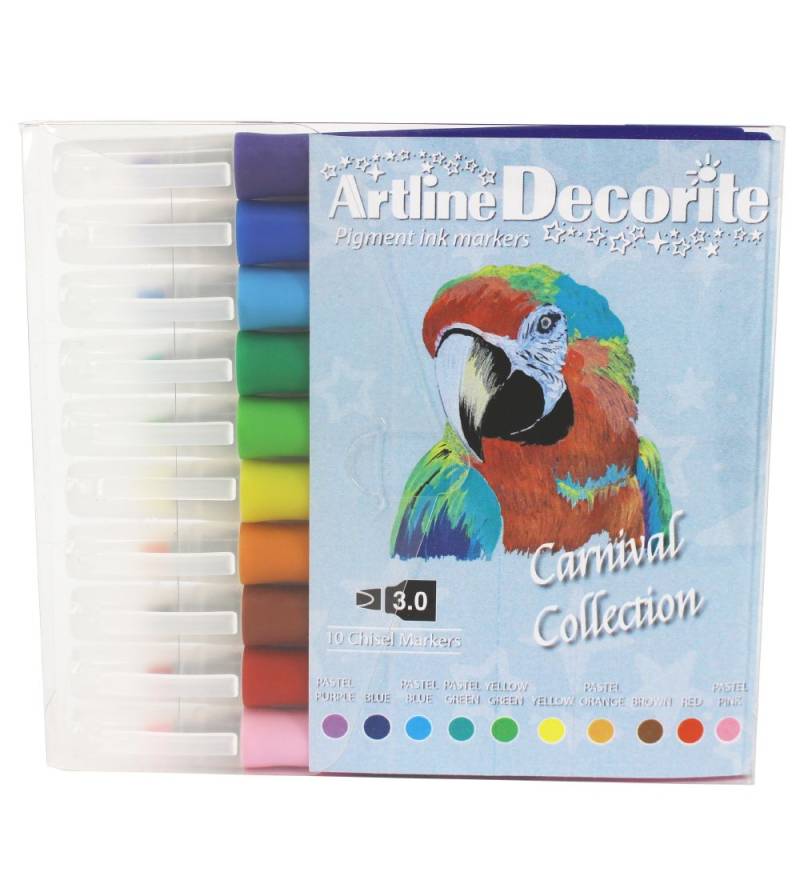 Artline Filzstifte - Decorite Flat - 10 st. - Karneval - Artline - One Size - Filzstifte Artline Filzstifte - Decorite Flat - 10 st. - Karneval - Artline - One Size - Filzstifte von Artline