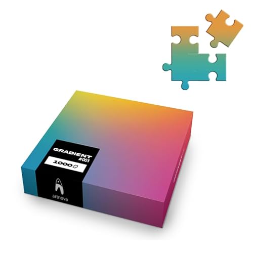 Puzzle, 1000 Teile, Farbverlauf (01, mehrfarbig), Meditationspuzzle, 50 x 70 cm, lebendige Farben, ideal für Paare und Dekoration von Artnova
