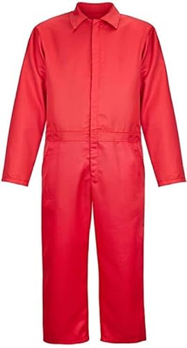 AruMinna Erwachsenenkostüm, roter Overall, Herren-Halloween-Kostüme für Herren, Overalls-Outfit-Anzüge (Typ 2, M) von AruMinna
