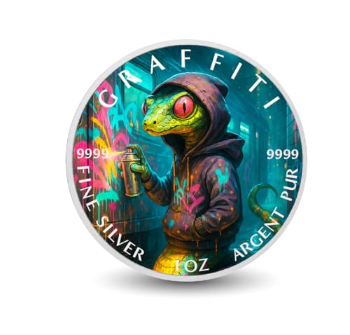 Alley Reptile The Spraymaster 1oz 9999 Silver Coloured Coin Alley Reptile The Spraymaster 1oz 9999 Silver Coloured Coin von Arverni Mint