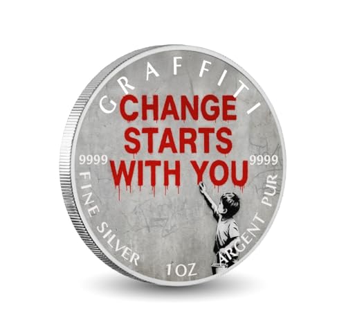 Arverni Mint Break The Silence Change Starts with You 1oz Fine Silver Coloured Coin von Arverni Mint