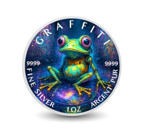 Arverni Mint Cosmic Croaker Portal Painter 1oz 9999 Silver Coloured Coin Arverni Mint Cosmic Croaker Portal Painter 1oz 9999 Silver Coloured Coin von Arverni Mint