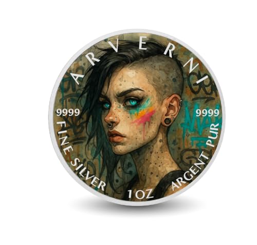 Arverni Mint Neon Reign The Graffiti Phantom 1oz 9999 Silver Coloured Coin Arverni Mint Neon Reign The Graffiti Phantom 1oz 9999 Silver Coloured Coin von Arverni Mint