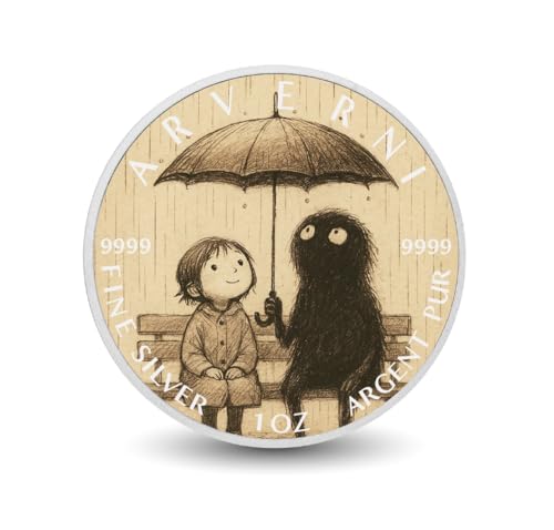 Arverni Mint Shelter in The Rain - Whispers of Kindness Coloured 1oz Fine Silver Coin Arverni Mint Shelter in The Rain - Whispers of Kindness Coloured 1oz Fine Silver Coin von Arverni Mint