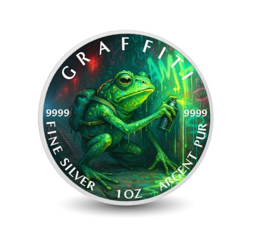 Arverni Mint Subway Sprayer The Rebel Frog 1oz 9999 Silver Coloured Coin Arverni Mint Subway Sprayer The Rebel Frog 1oz 9999 Silver Coloured Coin von Arverni Mint