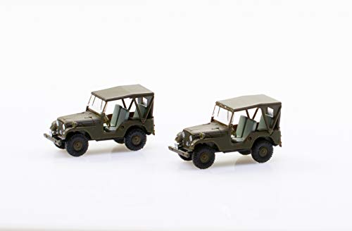 Arwci ACE 85005105 1/87 Set mit 2 Willy's Armee-Jeep M38A1 Die- Cast, Sammlermodelle von Arwci ACE