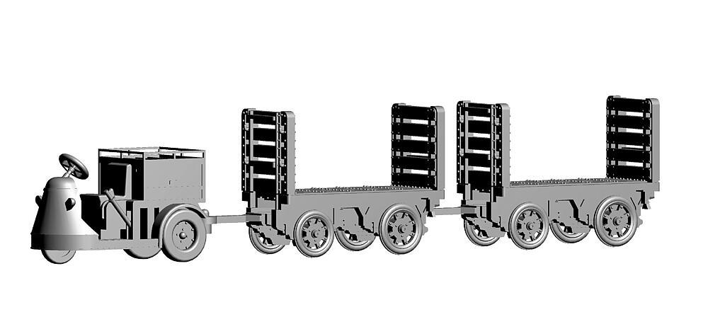 Schlepper 3-Rad mit 2 Trolleys PTT Schlepper 3-Rad mit 2 Trolleys PTT von Arwico Collector Edition