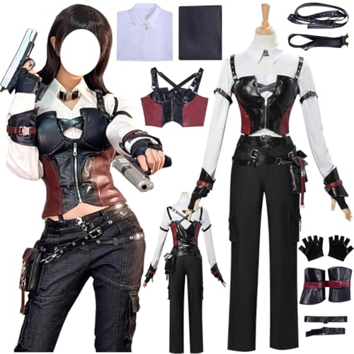 Game Love Kostüm Deepspace MC Uniform Komplettes Set Damen Kostüm Erwachsene Party Anzug, Schwarz, XX-Large Game Love Kostüm Deepspace MC Uniform Komplettes Set Damen Kostüm Erwachsene Party Anzug, Schwarz, XX-Large von Arwomlo