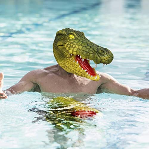 Asarly Latex Krokodil Alligatormaske Halloween Adult Kostüm Karnevalsmaske Tierzubehör von Asarly