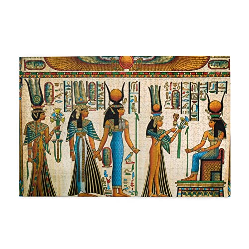 Frauen im alten Ägypten Holz-Puzzle 1000 Teile, personalisiertes Bilderpuzzle für Erwachsene und Jugendliche von Aseelo