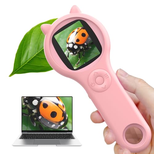 Ashfly Handheld mikroskop für Kinder, 2,0" IPS-Bildschirm 200X tragbares Taschenmikroskop für Kinder, 3 Stufen einstellbar LED Lights USB-Anschluss an PC, Mini-Mikroskop für Kinder ab 3 Jahren-Rosa Ashfly Handheld mikroskop für Kinder, 2,0" IPS-Bildschirm 200X tragbares Taschenmikroskop für Kinder, 3 Stufen einstellbar LED Lights USB-Anschluss an PC, Mini-Mikroskop für Kinder ab 3 Jahren-Rosa von Ashfly