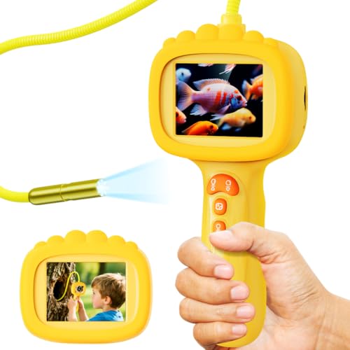 Endoskopkamera für Kinder, Ashfly 1080P Kinder Kamera, STEM Spielzeug für Outdoor Garten Camping Natur Entdecken,Geburtstagsgeschenk für 4 5 6 7 8 9 10 Jahre Jungen und Mädchen (Orange) von Ashfly