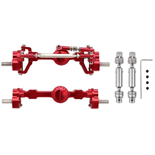 Ashikoi CNC Eloxierte Voll Metall Portal Achse Vorne Hinten mit Antrieb Welle für MN D90 MN98 MN99S MN45 1/12 RC Auto Upgrade Teile,A von Ashikoi