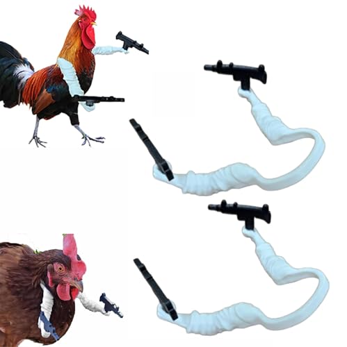 Ashopfun Echter Hühnerarm, 3D-gedrucktes Geflügelarm-Zubehör, interessante Halsarm-Dekoration, ohne Federn zu beschädigen (2 Stück) von Ashopfun