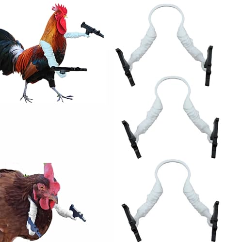Ashopfun Echter Hühnerarm, 3D-gedrucktes Geflügelarm-Zubehör, interessante Halsarm-Dekoration, ohne Federn zu beschädigen (3 Stück) von Ashopfun