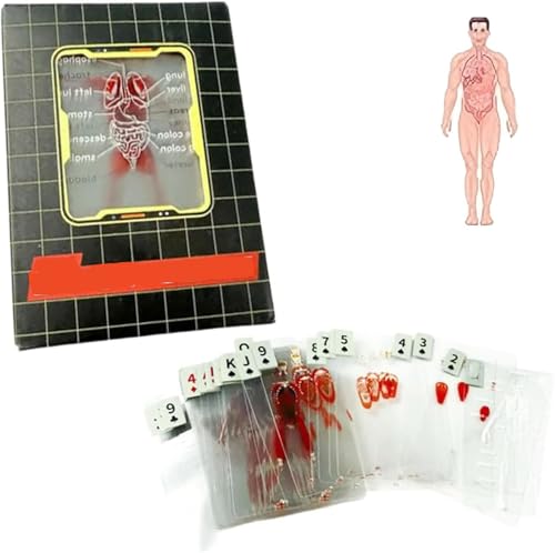 Ashopfun The Body Deck Spielkarte, einzigartiges, transparentes 3D-Bild der menschlichen Anatomie, Spielkarten, wasserdichte Kunststoff-Spielkarte, Spielkarten für den menschlichen Körper Ashopfun The Body Deck Spielkarte, einzigartiges, transparentes 3D-Bild der menschlichen Anatomie, Spielkarten, wasserdichte Kunststoff-Spielkarte, Spielkarten für den menschlichen Körper von Ashopfun