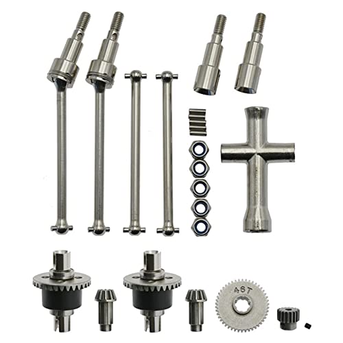 Asinfter Metall Differential und Antriebswelle Set SCY 16101 16102 16103 16201 1/16 Brushless Auto Upgrades Teile Zubehör von Asinfter