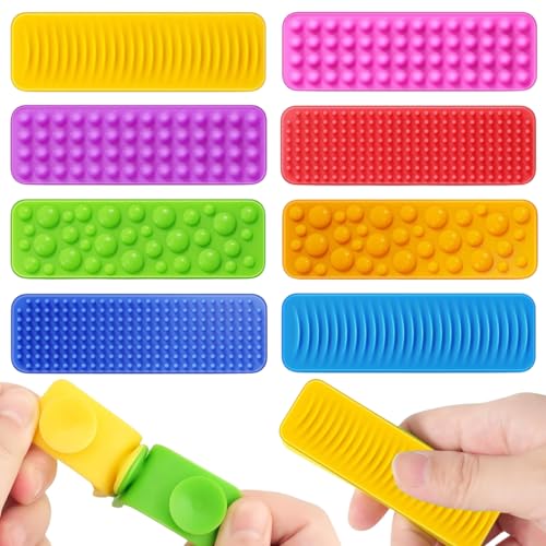 8 Stück Anti Stress Armband Silikon Spielzeug Fidget Toys Kauarmband,Autismus Spielzeug,zur Linderung von Stress und Angstzuständen von Asitanie