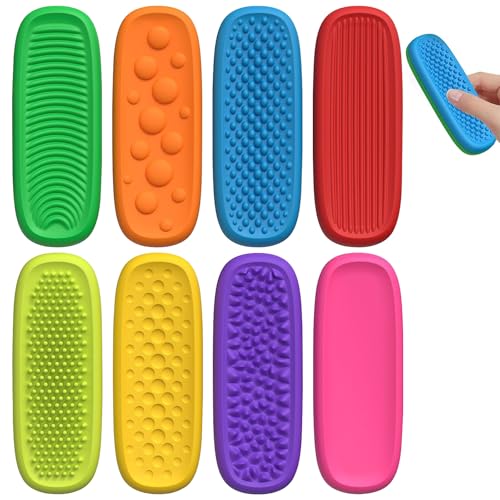 8 Stück Fidget Toys Robust und Langlebig Stress Spielzeug Ängste Lindern Toys Sensory Stones,Stressabbau Spielzeug Sensorische Stone Geeignet für Erwachsene und Kinder (Mehrfarbig) von Asitanie