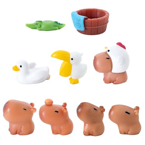 Asitanie 9 Pcs Capybara Tortendeko Mini Capybara Silikon Feengarten Dekoration,Exquisit Und Süß Geeignet FüR Kindergeburtstage, Babypartys, DIY-Puppenhaus-Desktop-Dekoration Asitanie 9 Pcs Capybara Tortendeko Mini Capybara Silikon Feengarten Dekoration,Exquisit Und Süß Geeignet FüR Kindergeburtstage, Babypartys, DIY-Puppenhaus-Desktop-Dekoration von Asitanie