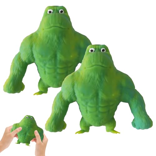 Stress Spielzeug 2 PCS Stretch Gorilla The Monkey Quetsch Spielzeug Gorilla Spielzeug Zur Stressreduktion für die Freizeit und Zum Stressabbau Geeignet für Erwachsene und Kinder (Grüner Farbverlauf) von Asitanie