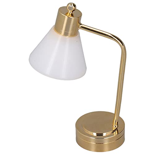 1/12 Skala Puppenhaus Miniatur Tischlampe LED Micro Metall Mini Schreibtisch Licht Golden Weiß mit Batterie betrieben für Puppenhaus Dekoration Schlafzimmer 1/12 Skala Puppenhaus Miniatur Tischlampe LED Micro Metall Mini Schreibtisch Licht Golden Weiß mit Batterie betrieben für Puppenhaus Dekoration Schlafzimmer von Asixxsix