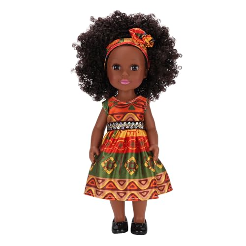 14 Zoll Schwarze Puppe, Afro Hair Girls Fashion Doll Wechselbare Kleider, Ethnische Mini -Puppe, Niedliches Kleidspielzeug, für Kinderspielzeit und So Tun, Als Würde Man Spielen 14 Zoll Schwarze Puppe, Afro Hair Girls Fashion Doll Wechselbare Kleider, Ethnische Mini -Puppe, Niedliches Kleidspielzeug, für Kinderspielzeit und So Tun, Als Würde Man Spielen von Asixxsix