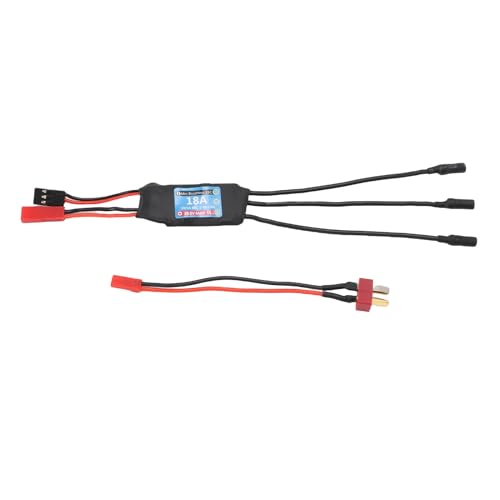 Asixxsix 18A Brushless ESC, Zubehör für Upgrade-Teile Passend für Wltoys K989, Anschlusskabel für den Motor des Elektrischen Drehzahlreglers, 3,5-Bananen-Buchse von Asixxsix